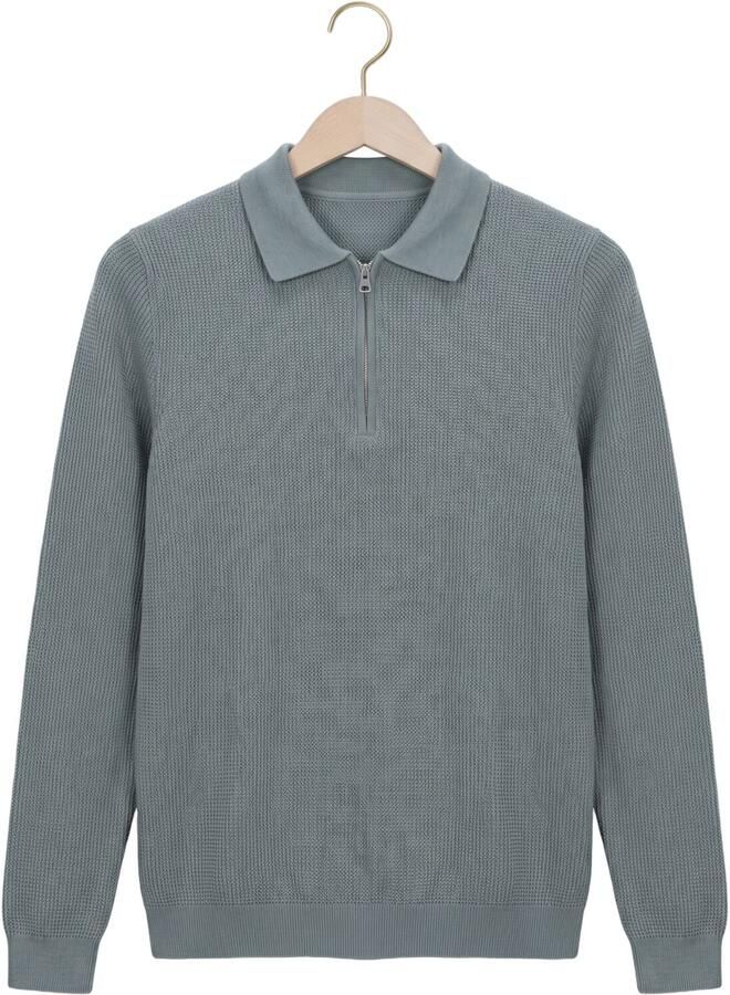 DSTREZZED Heren Truien & Vesten Ds_kostas Zip Polo Blauw - Foto 2