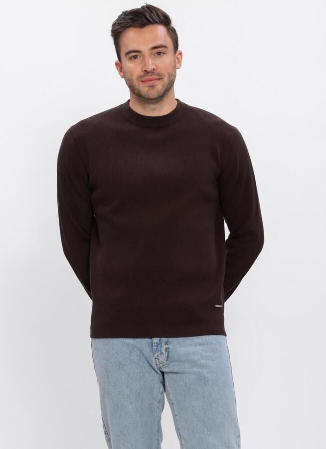 DSTREZZED Heren Truien & Vesten Ds_oscar Rib Mockneck Bruin