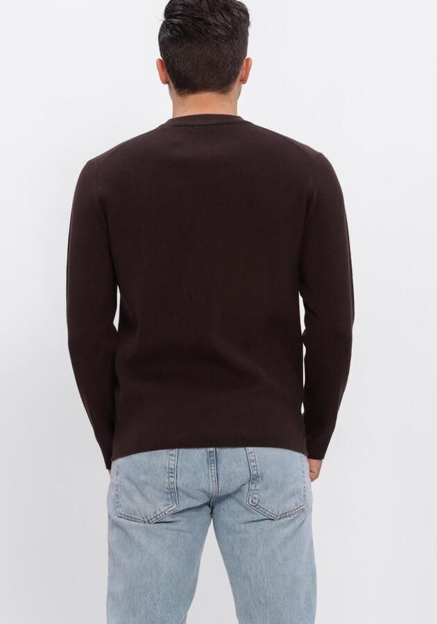DSTREZZED Heren Truien & Vesten Ds_oscar Rib Mockneck Bruin - Foto 3