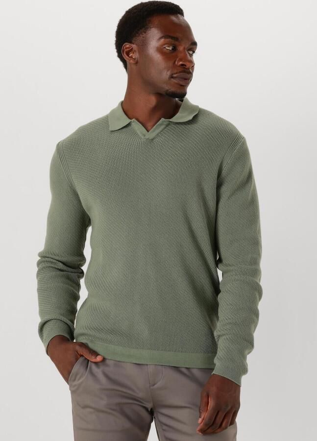 DSTREZZED Heren Truien & Vesten Kostas Longsleeve Polo Olijf - Foto 4