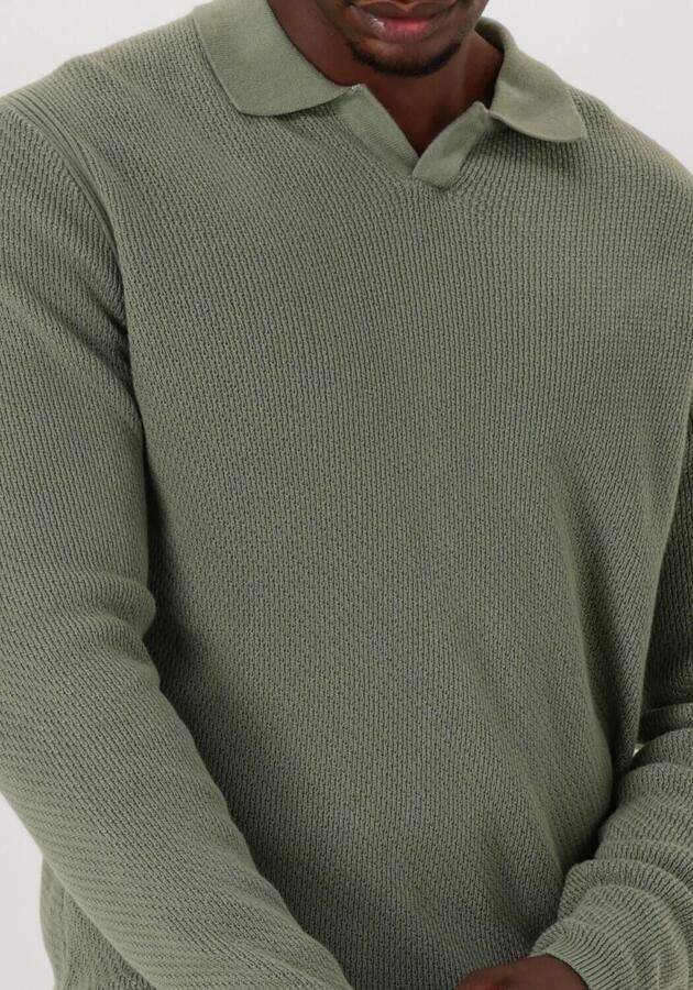 DSTREZZED Heren Truien & Vesten Kostas Longsleeve Polo Olijf - Foto 2