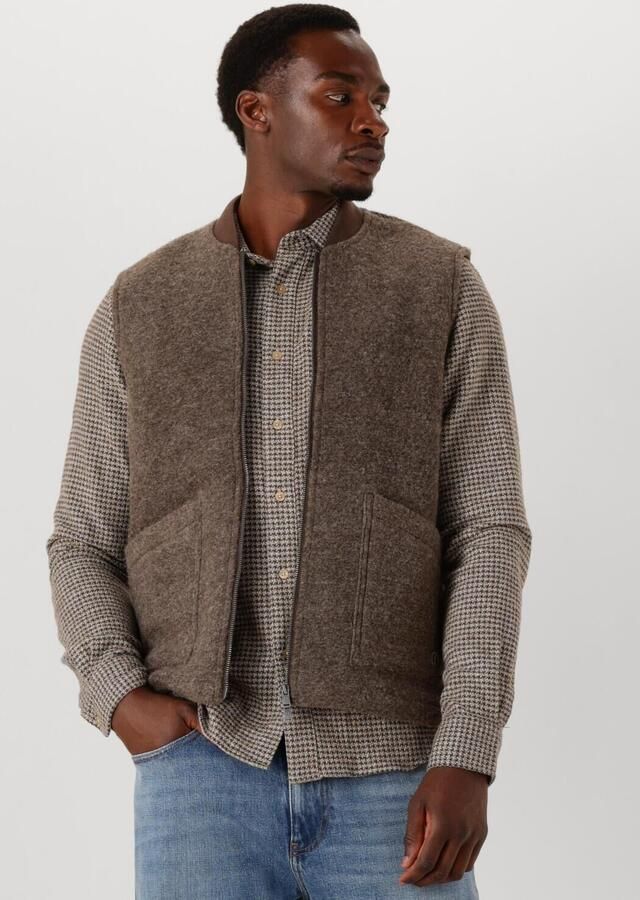 DSTREZZED Heren Truien & Vesten Nils Gilet Bruin - Foto 4