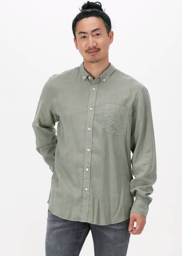Dstrezzed Groene Casual Overhemd Shirt Button Down Tencel