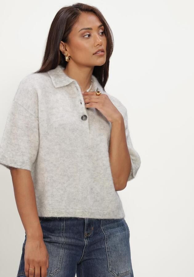 EDITED Callie Polo Shirt Lichtgrijs - Foto 4