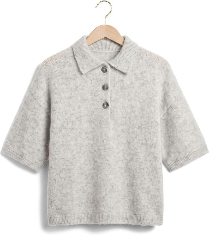 EDITED Callie Polo Shirt Lichtgrijs - Foto 2