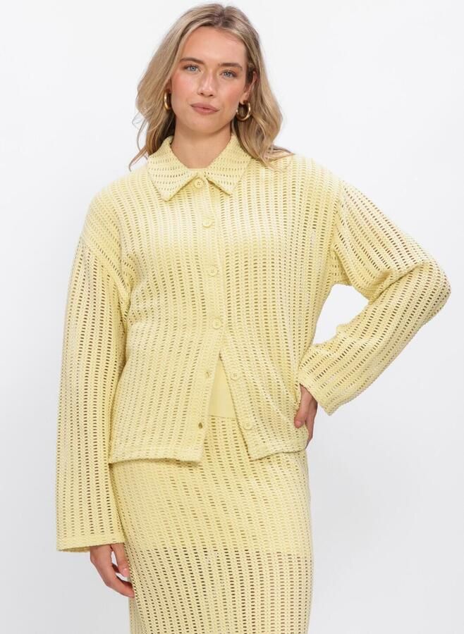 EDITED Dames Blouses Neo Polo Shirt Geel