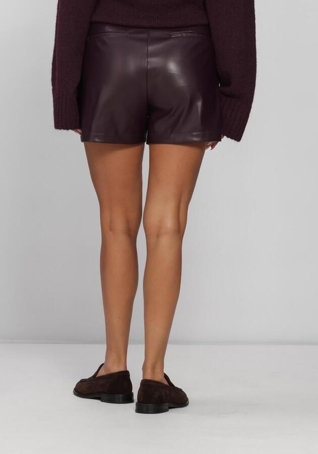 EDITED Dames Broeken Silvia Shorts Pu Bordeaux - Foto 3