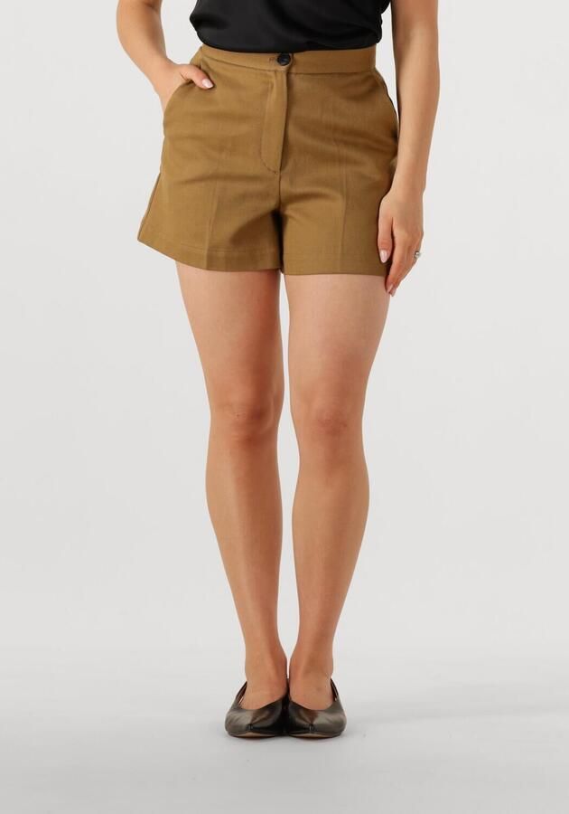 EDITED Dames Broeken Vincenza Short Camel - Foto 4