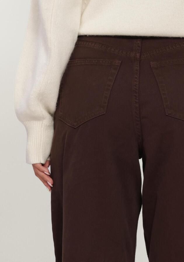 EDITED high waist wide leg jeans donkerbruin - Foto 3