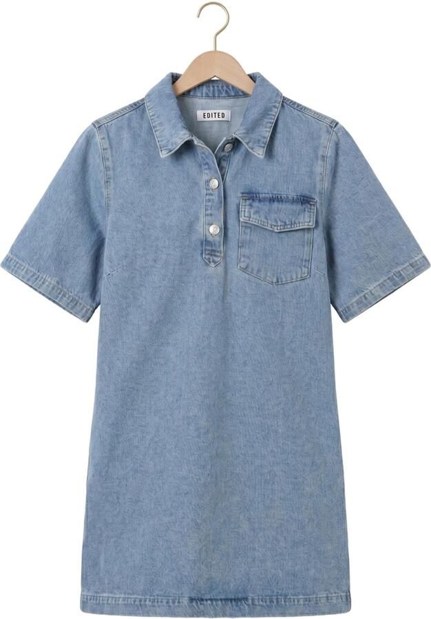 EDITED Dames Jurken Asta Denim Dress Lichtblauw - Foto 4