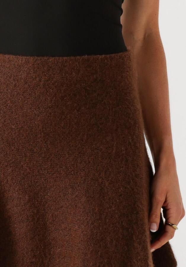 EDITED Dames Rokken Adalee Wool Knit Skirt Bruin - Foto 3