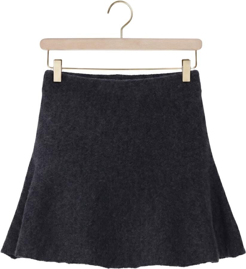 EDITED Dames Rokken Adalee Wool Knit Skirt Donkergrijs - Foto 2
