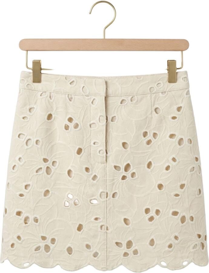 EDITED Dames Rokken Josie Denim Skirt Ecru - Foto 2
