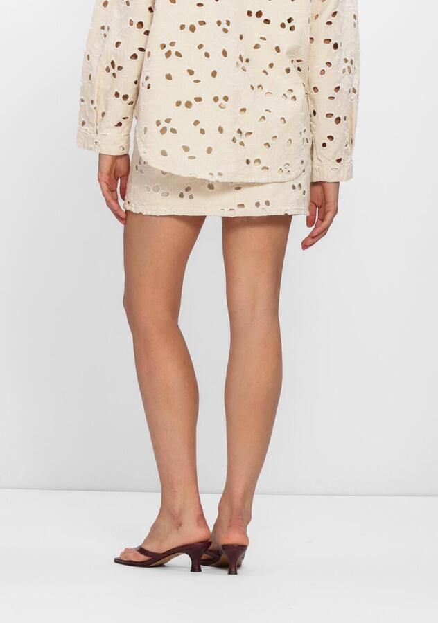 EDITED Dames Rokken Josie Denim Skirt Ecru - Foto 3