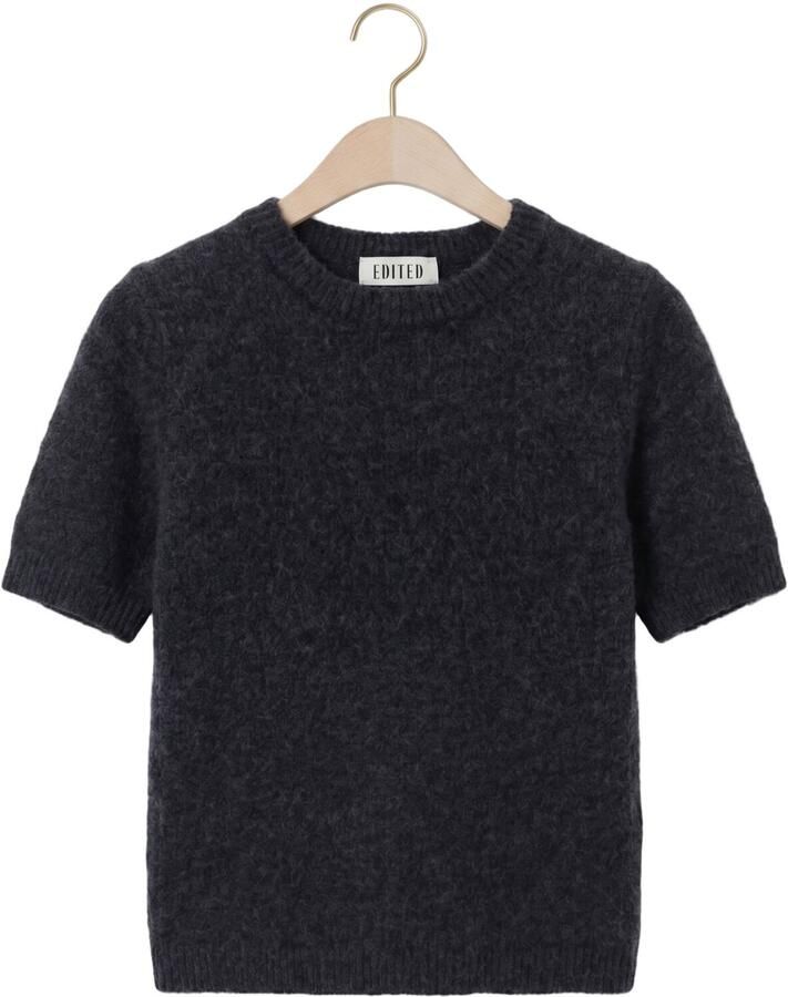 EDITED Dames Tops & T-shirts Alene Knit Shirt Donkergrijs - Foto 2