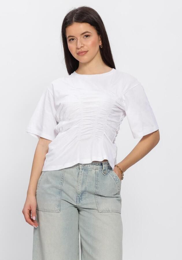 EDITED Dames Tops & T-shirts Edith T-shirt Wit