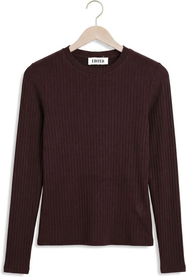 EDITED Dames Tops & T-shirts Ginger Longsleeve Bruin - Foto 4