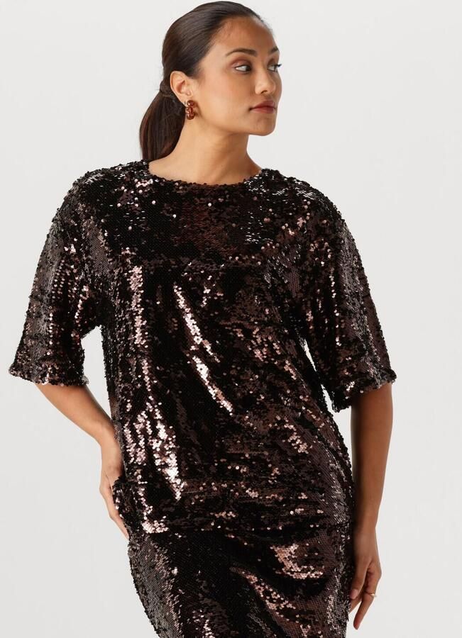 EDITED Dames Tops & T-shirts Janah T-shirt Brons
