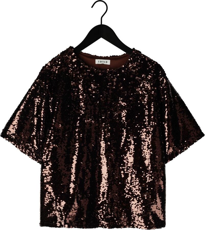 EDITED Dames Tops & T-shirts Janah T-shirt Brons - Foto 2