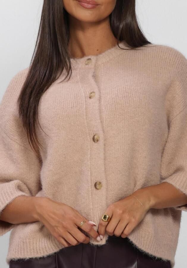 EDITED Dames Tops & T-shirts Oline Knit T-shirt Beige - Foto 4