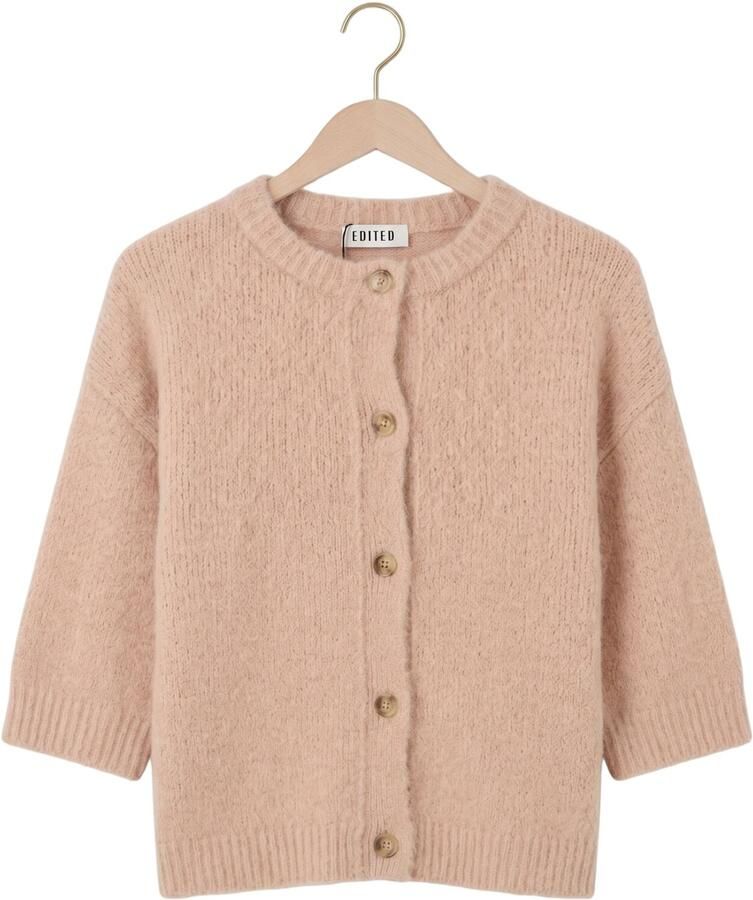 EDITED Dames Tops & T-shirts Oline Knit T-shirt Beige - Foto 2