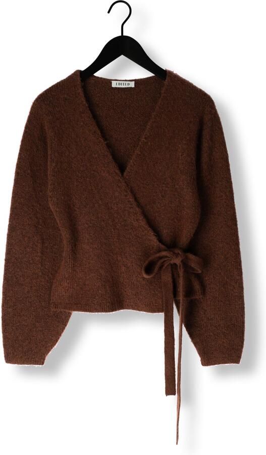 EDITED Dames Truien & Vesten Lilou Wool Cardigan Bruin - Foto 3