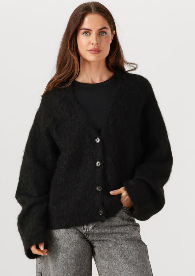 EDITED Dames Truien & Vesten Onorina Mohair Cardigan Zwart - Foto 4