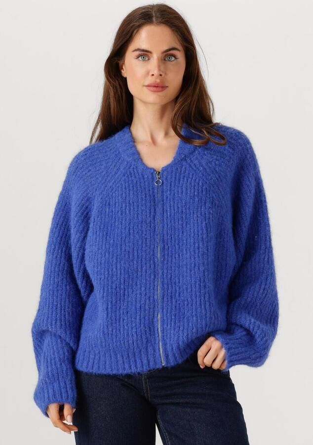 EDITED Dames Truien & Vesten Rani Bomber Cardigan Blauw - Foto 4