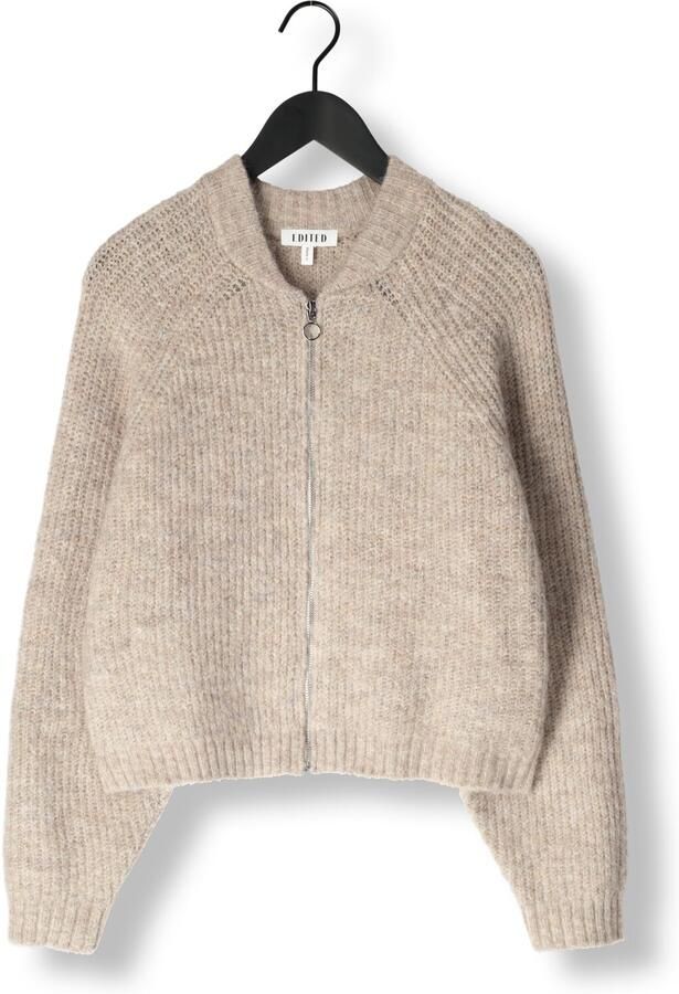 EDITED Dames Truien & Vesten Rani Bomber Cardigan Gebroken Wit - Foto 2