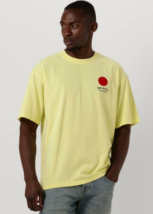 EDWIN Heren Polo's & T-shirts Japanese Sun Supply Ts Single Jersey Geel