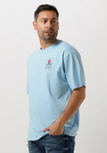Edwin Lichtblauwe T-shirt SunSet On Mt Fuji Ts Single Jersey