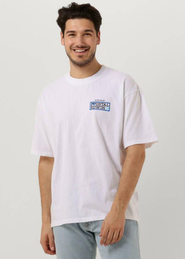 EDWIN Heren Polo's & T-shirts Postal Ts Single Jersey Wit
