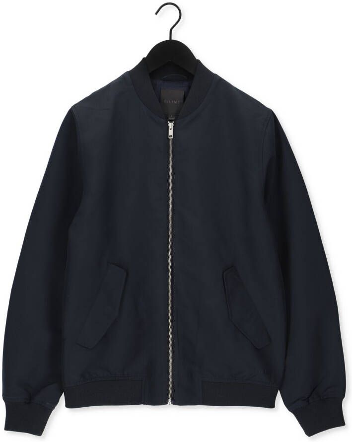 Elvine Rex zomerjas donkerblauw effen rits normale fit