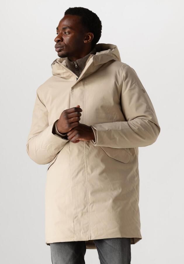 Elvine Stijlvolle Zand Parka voor Mannen Beige Heren - Foto 4