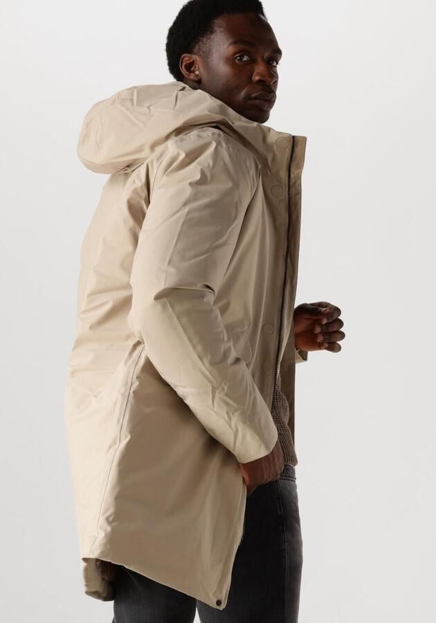 Elvine Stijlvolle Zand Parka voor Mannen Beige Heren - Foto 2