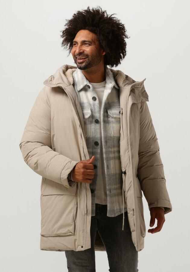 Elvine Stijlvolle Winterjas Beige Heren - Foto 4