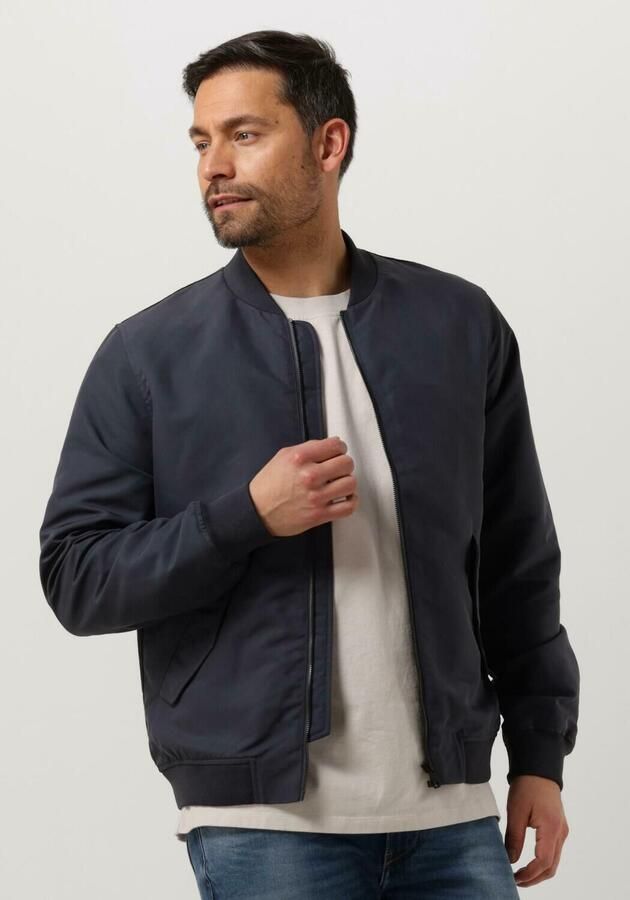 Elvine Donkerblauwe zomerjas met rits Blue Heren - Foto 4