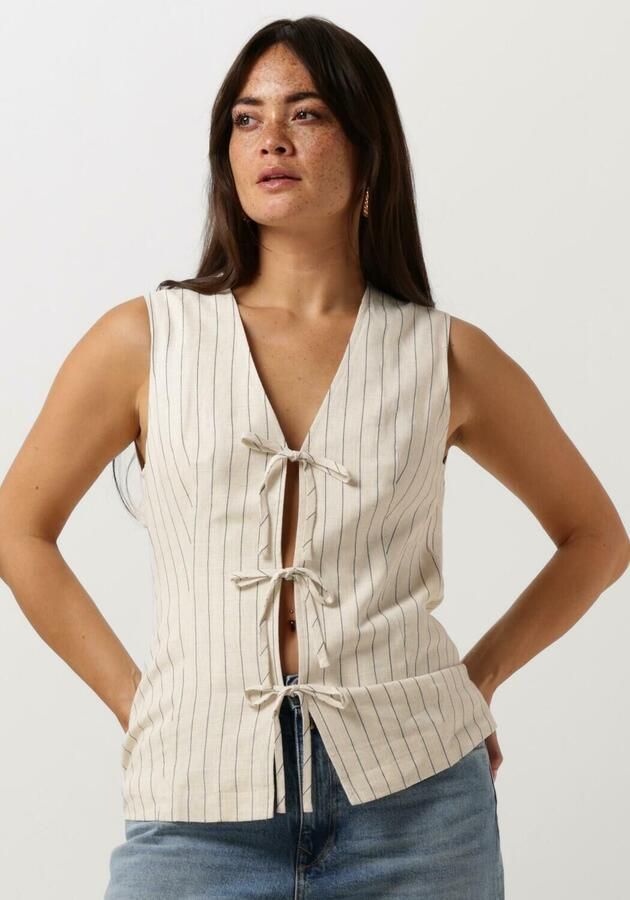 Envii Chic White Viscose Gilet Beige Dames - Foto 4