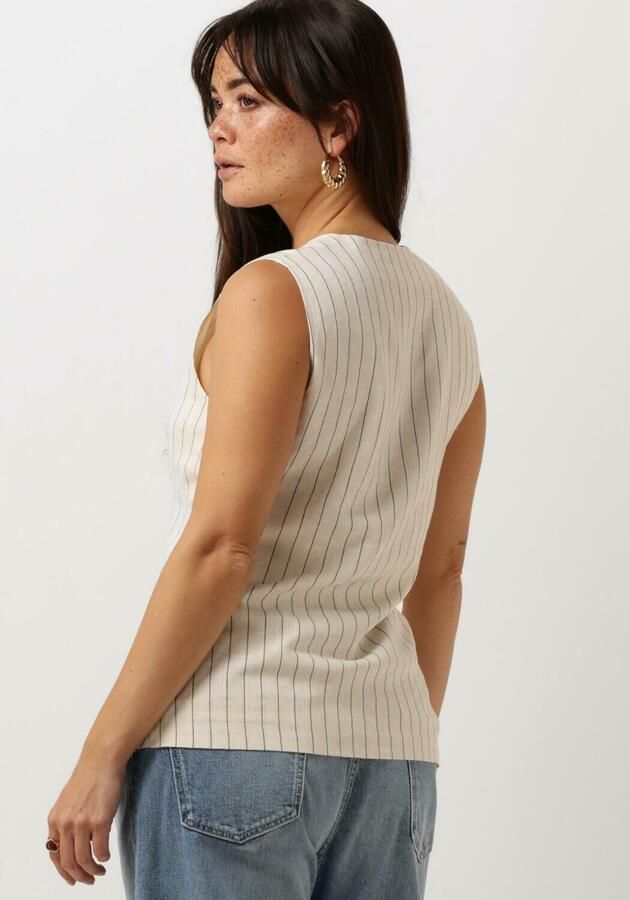 Envii Chic White Viscose Gilet Beige Dames