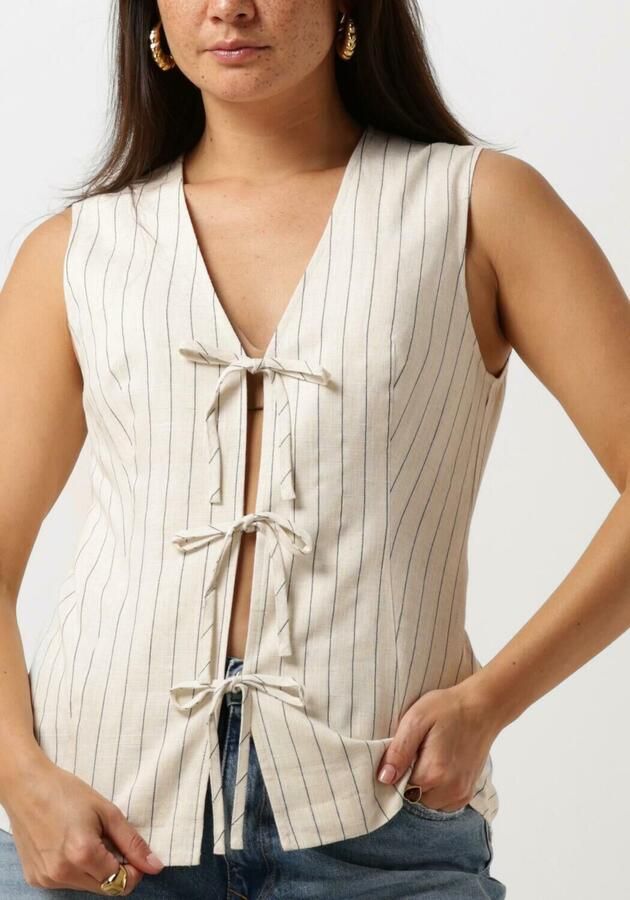 Envii Chic White Viscose Gilet Beige Dames - Foto 2