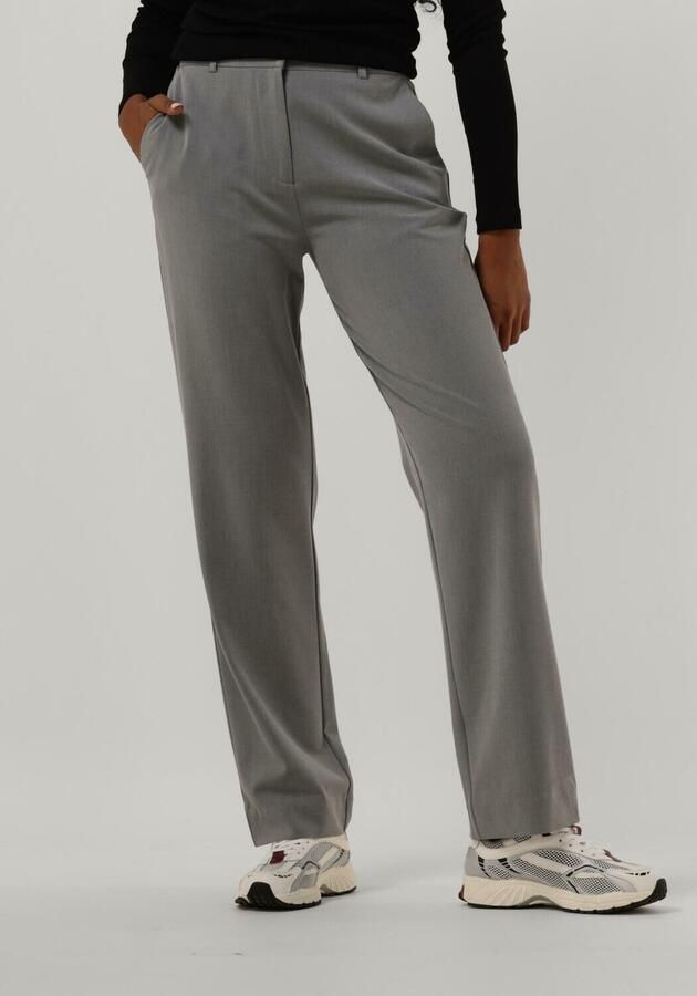 Envii Grijze High Waisted Basic Broek Gray Dames - Foto 4