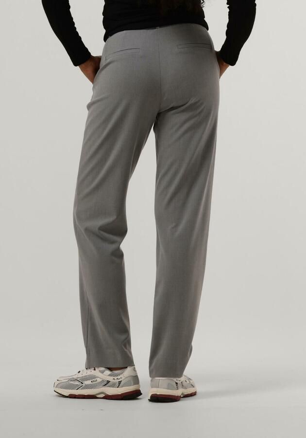 Envii Grijze High Waisted Basic Broek Gray Dames