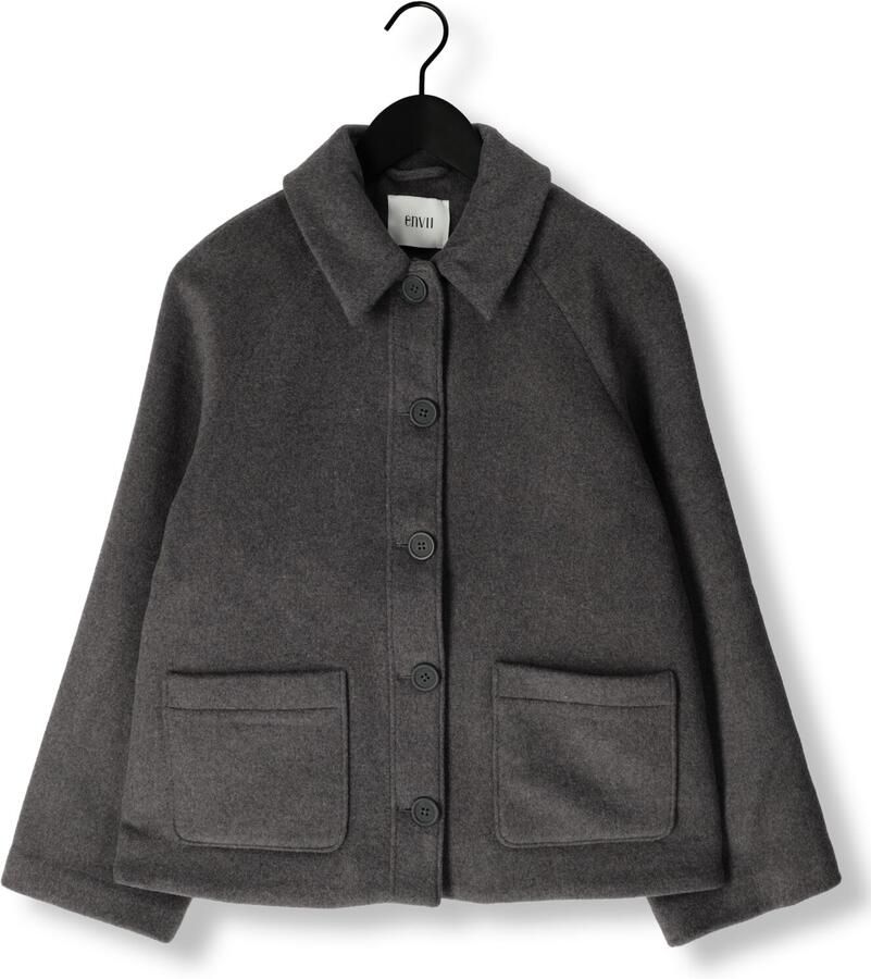 ENVII Dames Jassen Enkate Short Jacket 7276 Donkergrijs
