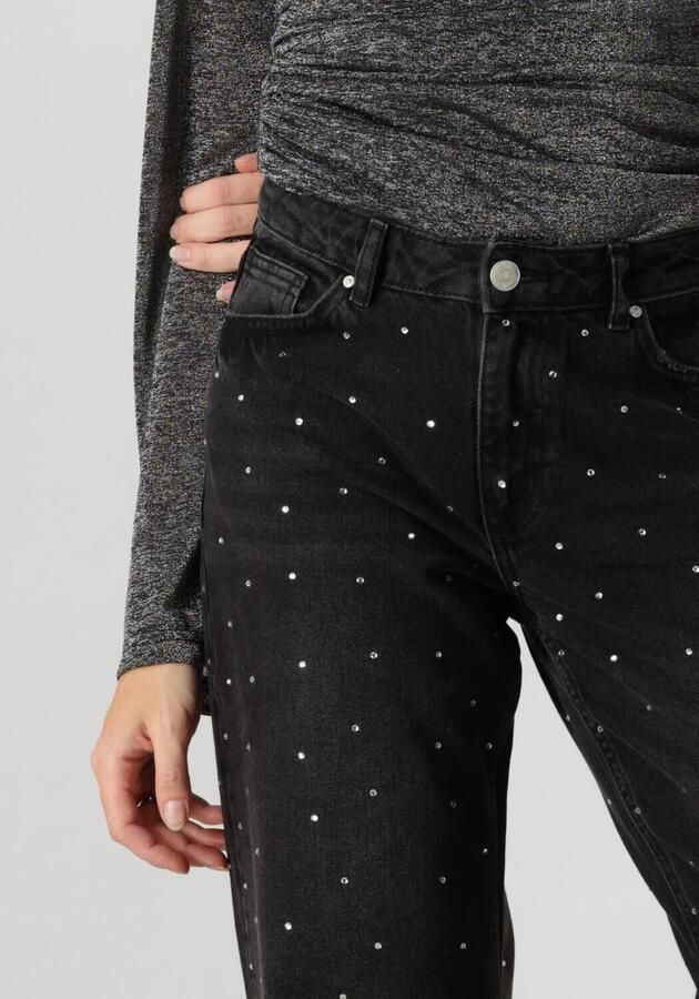 Envii Zwarte Straight Leg Jeans met Zilveren Details Black Dames - Foto 2