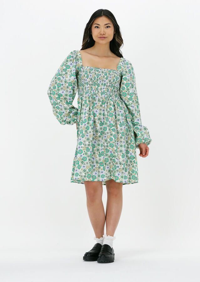 ENVII Dames Jurken Enlori Ls Dress Aop 6731 Groen - Foto 4