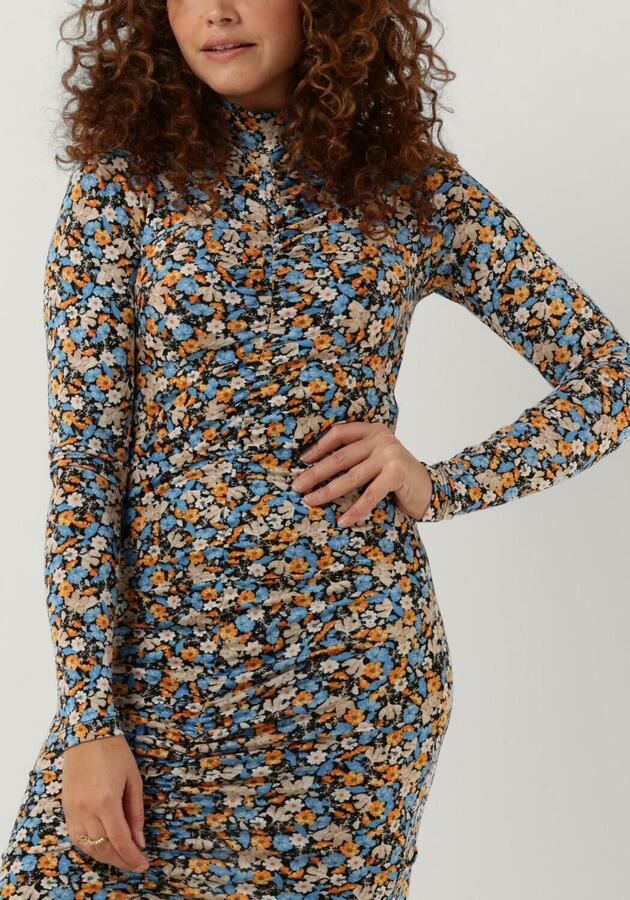 ENVII Dames Jurken Enmacro Ls Dress Aop 6921 Grijs