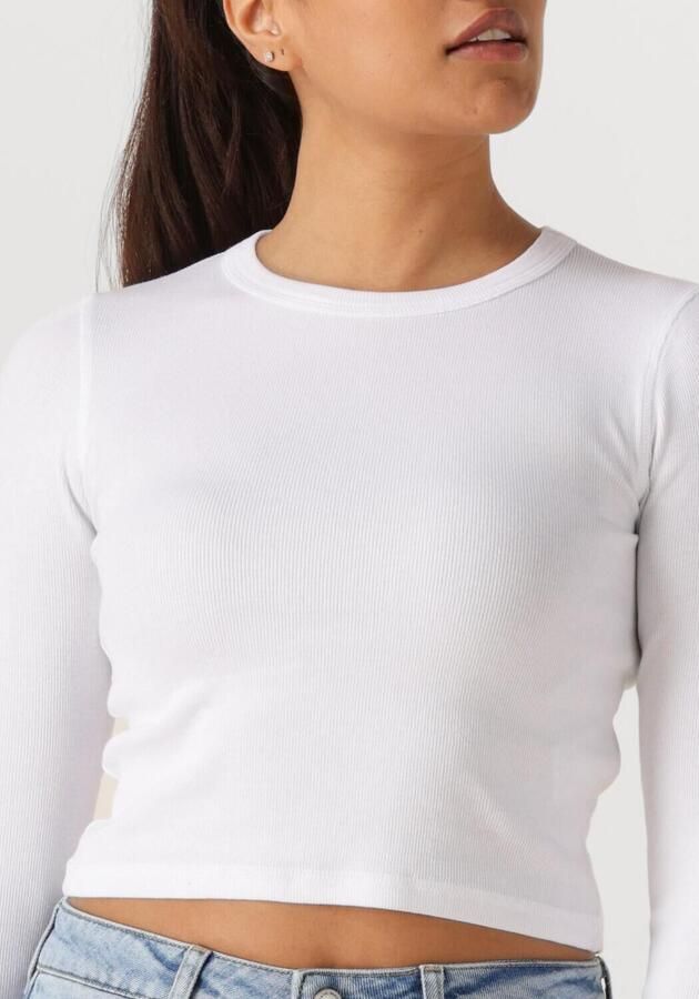 ENVII Dames Tops & T-shirts Enally Ls Crop Tee 5314 Wit - Foto 2