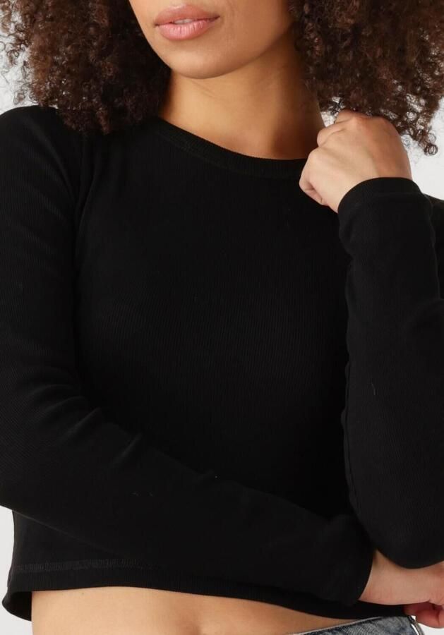 ENVII Dames Tops & T-shirts Enally Ls Crop Tee 5314 Zwart