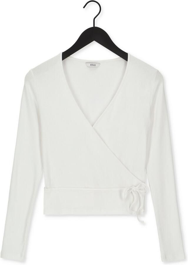 ENVII Dames Tops & T-shirts Enally Ls V-n Tee 5314 Wit