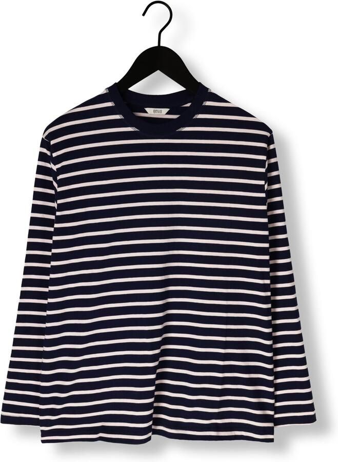 ENVII Dames Tops & T-shirts Enkulla Ls Stripe 5310 Donkerblauw
